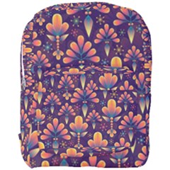 Floral Abstract Purple Pattern Full Print Backpack