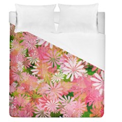 Pink Flowers Floral Pattern Duvet Cover (queen Size)