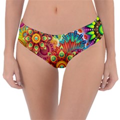 Colorful Abstract Pattern Kaleidoscope Reversible Classic Bikini Bottoms