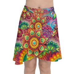 Colorful Abstract Pattern Kaleidoscope Chiffon Wrap