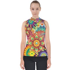 Colorful Abstract Pattern Kaleidoscope Shell Top