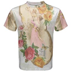 Vintage Floral Illustration Men s Cotton Tee by paulaoliveiradesign