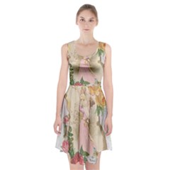 Vintage Floral Illustration Racerback Midi Dress by paulaoliveiradesign