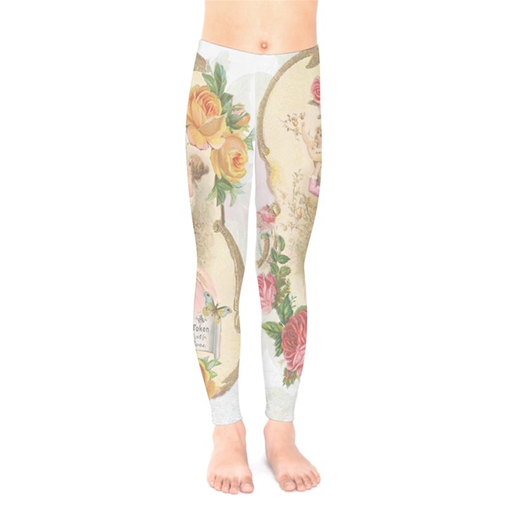 Vintage Floral Illustration Kids  Legging