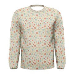 Colorful Pink Floral Cute Pattern Men s Long Sleeve Tee