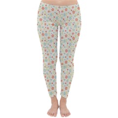 Colorful Pink Floral Cute Pattern Classic Winter Leggings