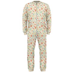 Colorful Pink Floral Cute Pattern Onepiece Jumpsuit (men) 