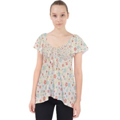 Colorful Pink Floral Cute Pattern Dolly Top