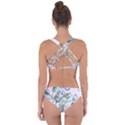 Funny, Cute Frog With Waterlily And Leaves Criss Cross Bikini Set View2