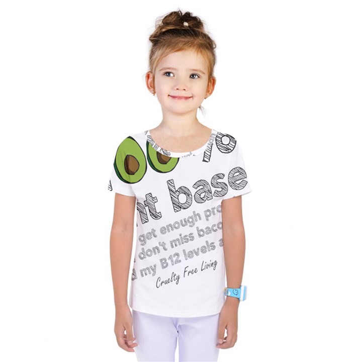 100% Plant Based Kids  One Piece Tee