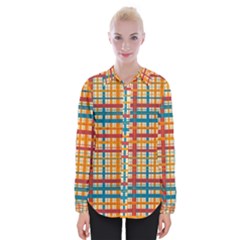 Plaid Pattern Womens Long Sleeve Shirt