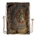 Steampunk, Awesoeme Clock, Rusty Metal Drawstring Bag (Large) View2