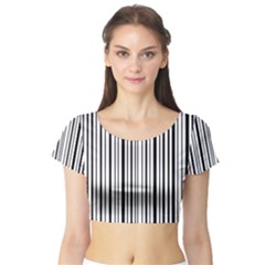 Barcode Short Sleeve Crop Top (tight Fit) by stockimagefolio1