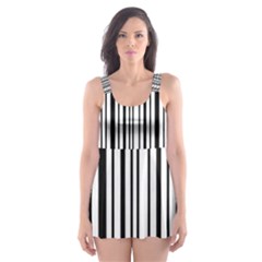 Barcode Skater Dress Swimsuit