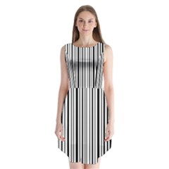 Barcode Sleeveless Chiffon Dress  