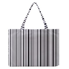 Barcode Zipper Medium Tote Bag