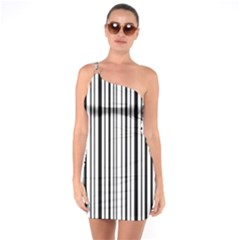 Barcode One Soulder Bodycon Dress