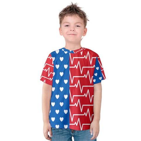 Usa Flag Kids  Cotton Tee by stockimagefolio1