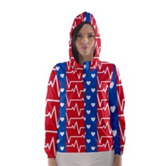 Usa Flag Hooded Wind Breaker (women) by stockimagefolio1