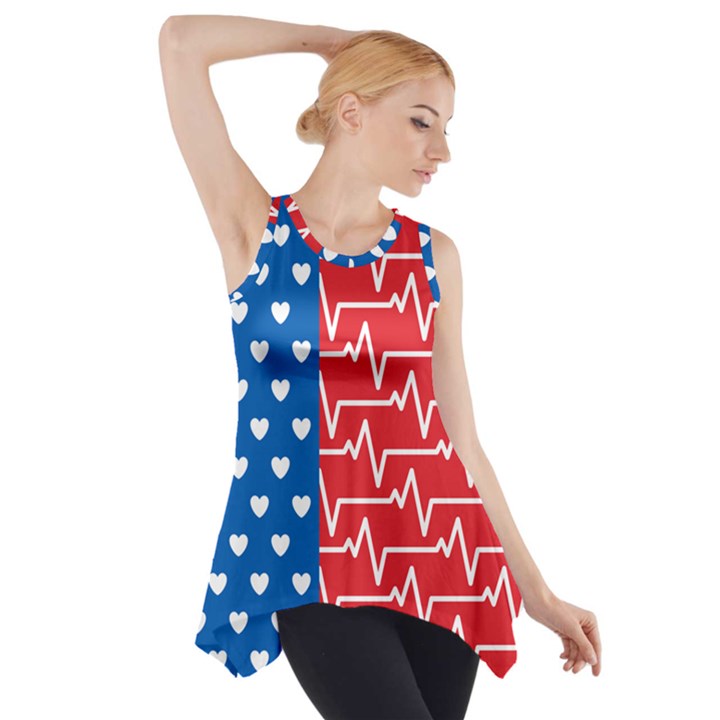 Usa Flag Side Drop Tank Tunic