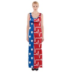 Usa Flag Maxi Thigh Split Dress by stockimagefolio1