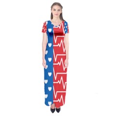 Usa Flag Short Sleeve Maxi Dress by stockimagefolio1