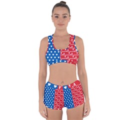 Usa Flag Racerback Boyleg Bikini Set