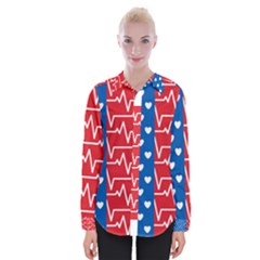 Usa Flag Womens Long Sleeve Shirt