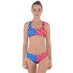 Usa Flag Criss Cross Bikini Set