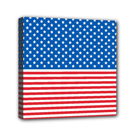 Usa Flag Mini Canvas 6  X 6 