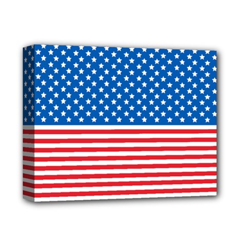 Usa Flag Deluxe Canvas 14  X 11  by stockimagefolio1