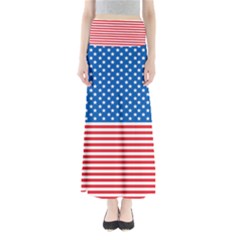 Usa Flag Full Length Maxi Skirt