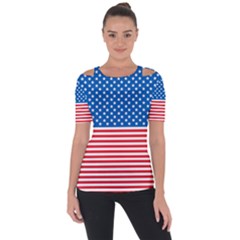 Usa Flag Short Sleeve Top