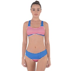 Usa Flag Criss Cross Bikini Set