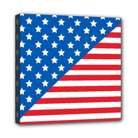 Usa Flag Mini Canvas 8  X 8  by stockimagefolio1