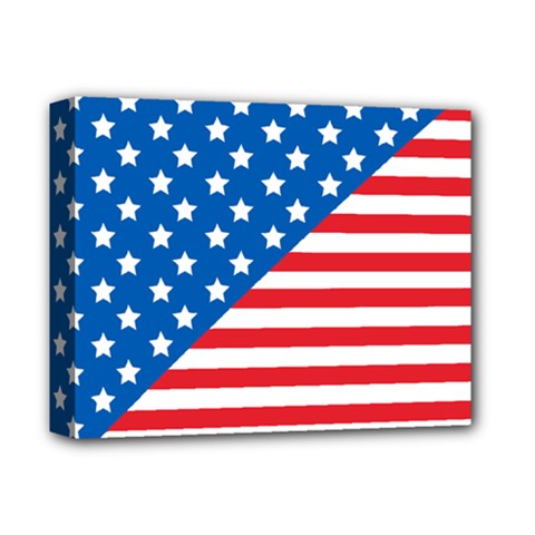 Usa Flag Deluxe Canvas 14  X 11  by stockimagefolio1