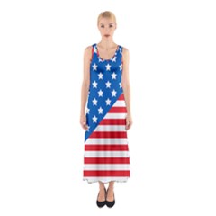 Usa Flag Sleeveless Maxi Dress by stockimagefolio1