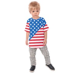 Usa Flag Kids Raglan Tee