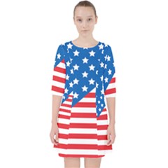 Usa Flag Pocket Dress