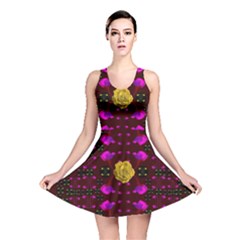 Roses In The Air For Happy Feelings Reversible Skater Dress by pepitasart