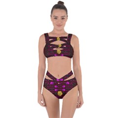 Roses In The Air For Happy Feelings Bandaged Up Bikini Set 