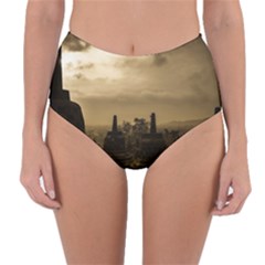 Borobudur Temple Indonesia Reversible High-waist Bikini Bottoms