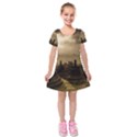 Borobudur Temple Indonesia Kids  Short Sleeve Velvet Dress View1