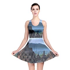 Borobudur Temple  Morning Serenade Reversible Skater Dress by Nexatart