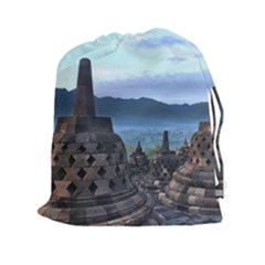 Borobudur Temple  Morning Serenade Drawstring Pouches (xxl) by Nexatart