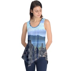 Borobudur Temple  Morning Serenade Sleeveless Tunic by Nexatart