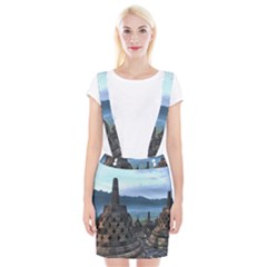 Borobudur Temple  Morning Serenade Braces Suspender Skirt by Nexatart