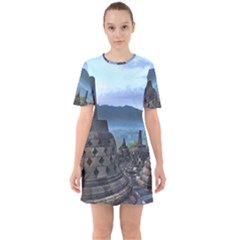 Borobudur Temple  Morning Serenade Mini Dress