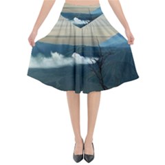 Bromo Caldera De Tenegger  Indonesia Flared Midi Skirt by Nexatart