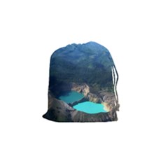 Kelimutu Crater Lakes  Indonesia Drawstring Pouches (small)  by Nexatart